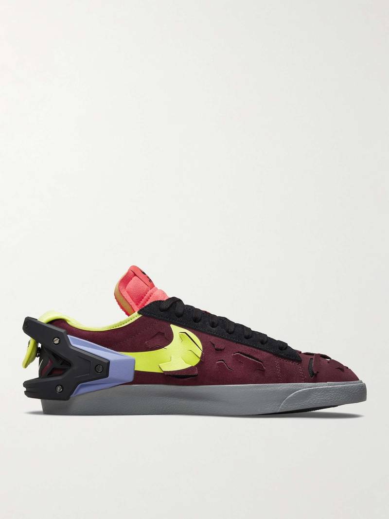 + ACRONYM Blazer Felt-Trimmed Suede and TPU Sneakers - 1