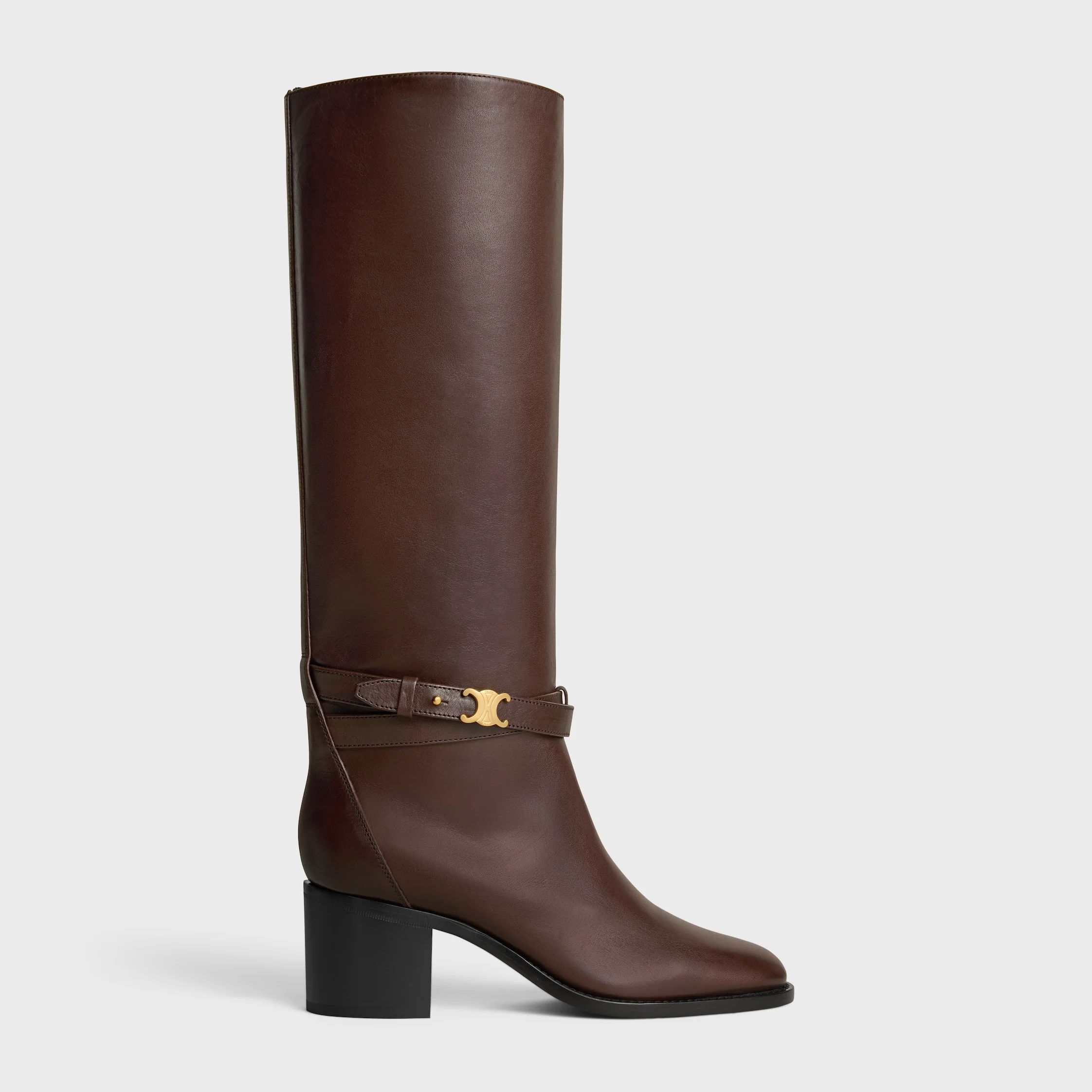 CELINE GARANCE TRIOMPHE STRAP HIGH BOOT IN CALFSKIN - 1