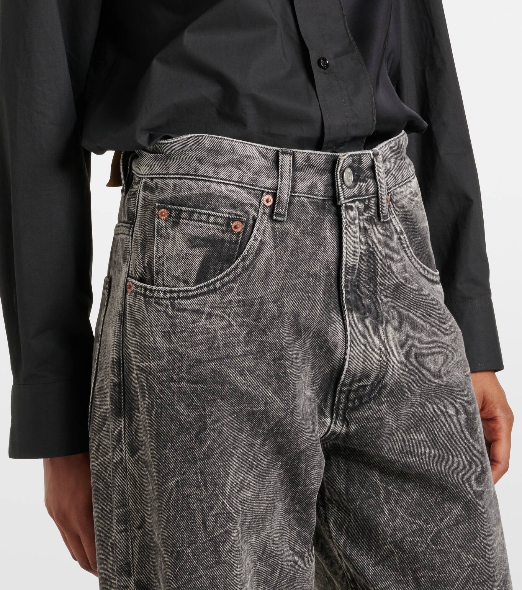 High-rise wide-leg jeans - 4