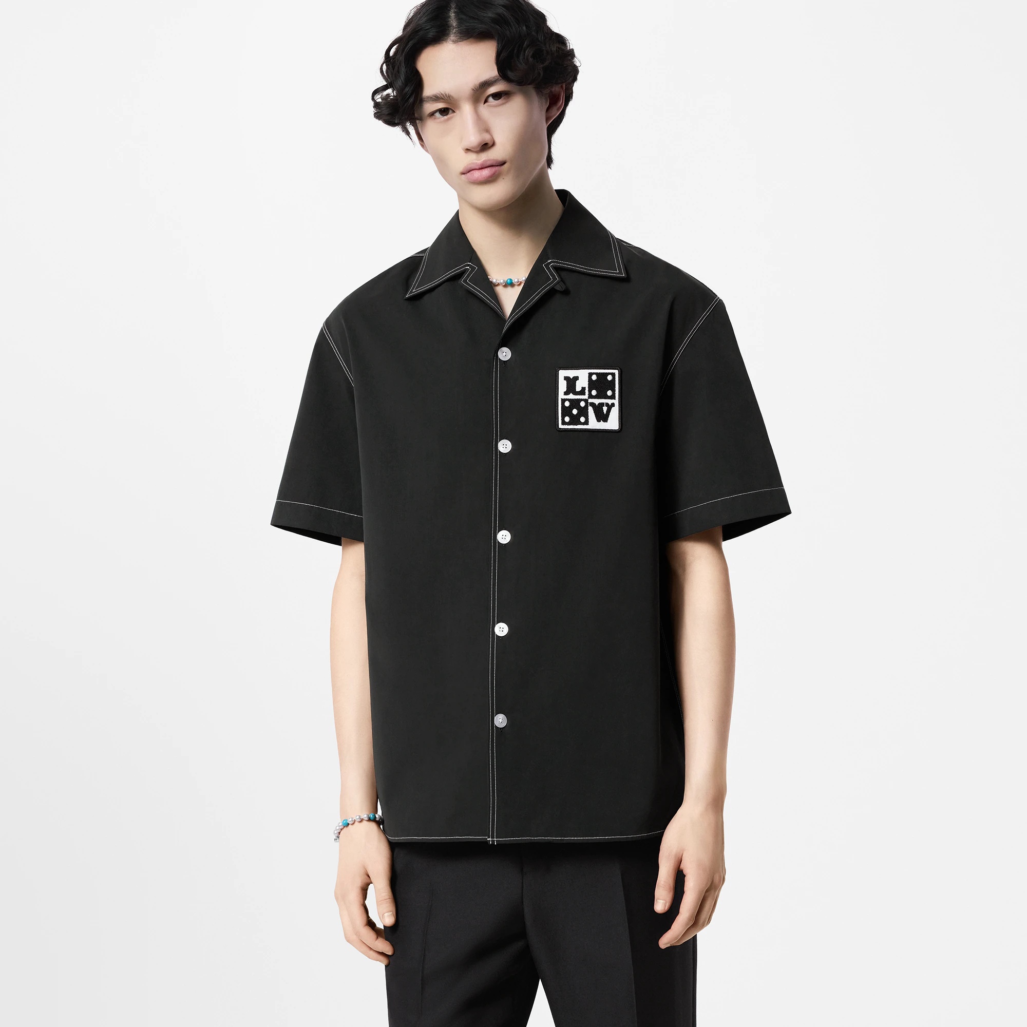 Embroidered Short-Sleeved Cotton Shirt - 2