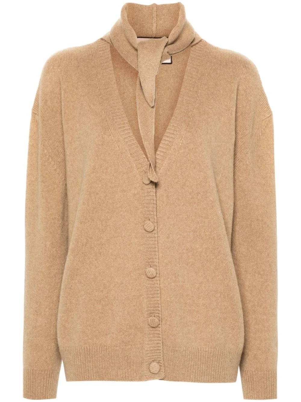 ribbed-knit cardigan - 1