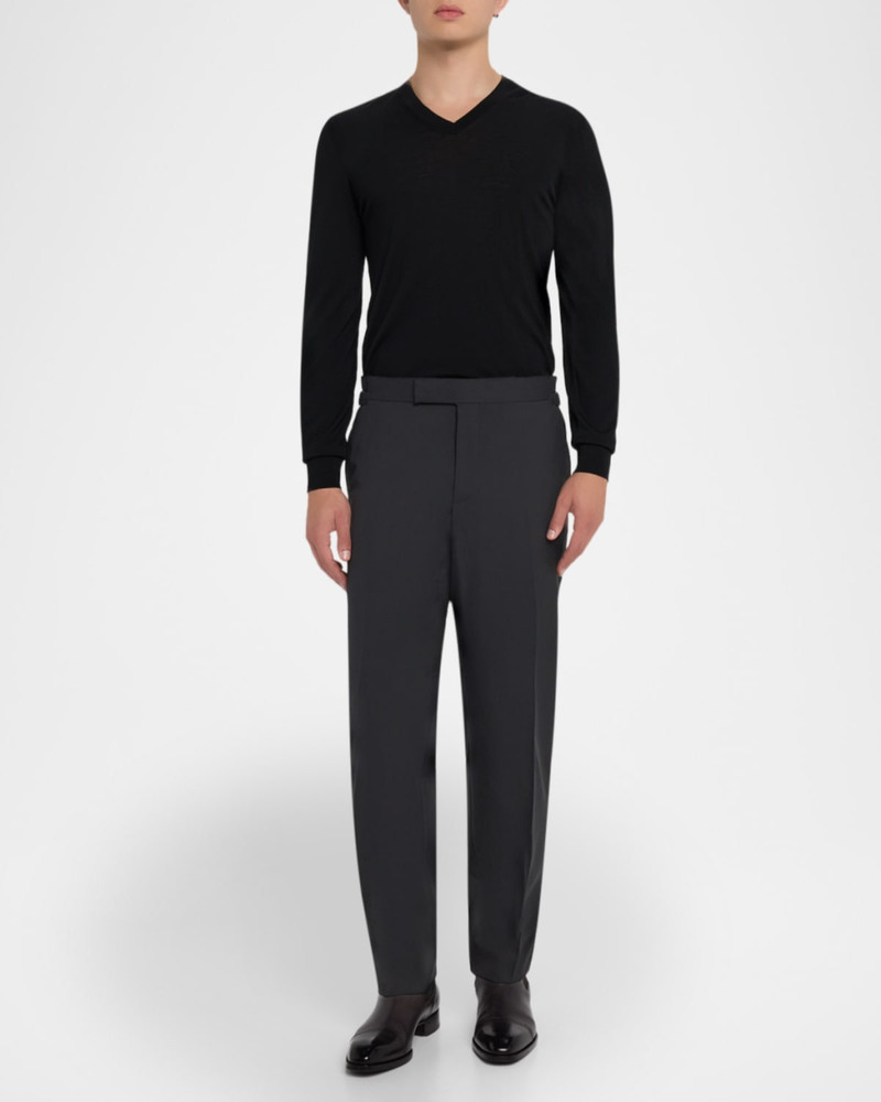 TOM FORD Men's O Connor 120s Wool Flat-Front Trousers outlook