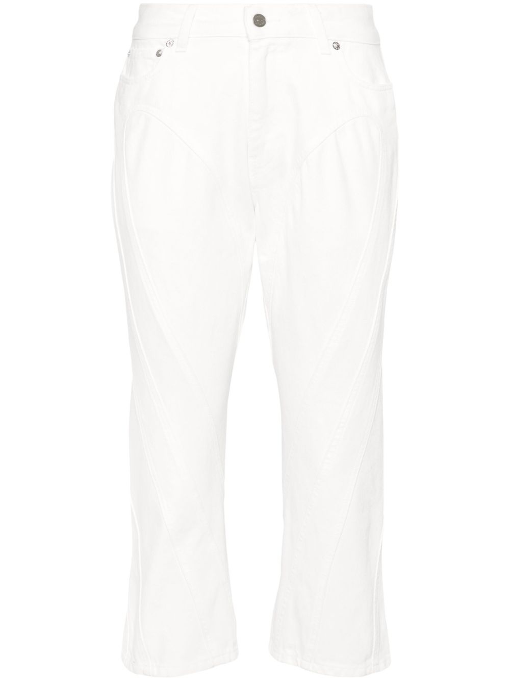 seam-detail straight-leg jeans - 1