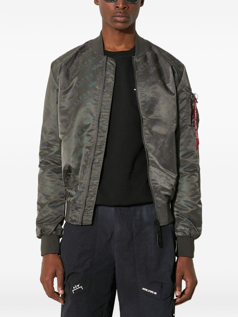 logo-print zip jacket 1