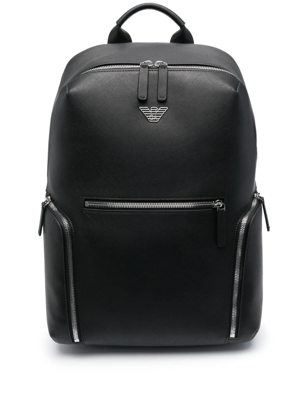 logo-embossed zip-fastening backpack - 1