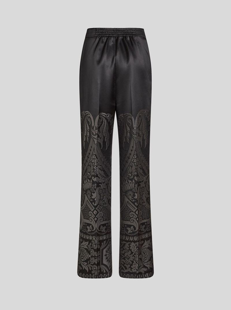 SILK JACQUARD PALAZZO TROUSERS 6