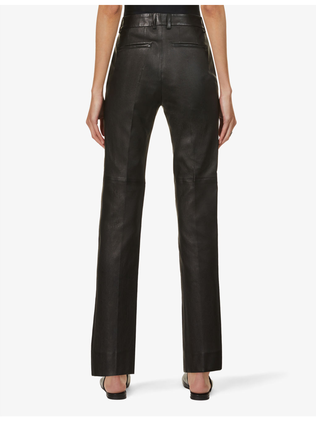 Coleman high-rise leather trousers - 4