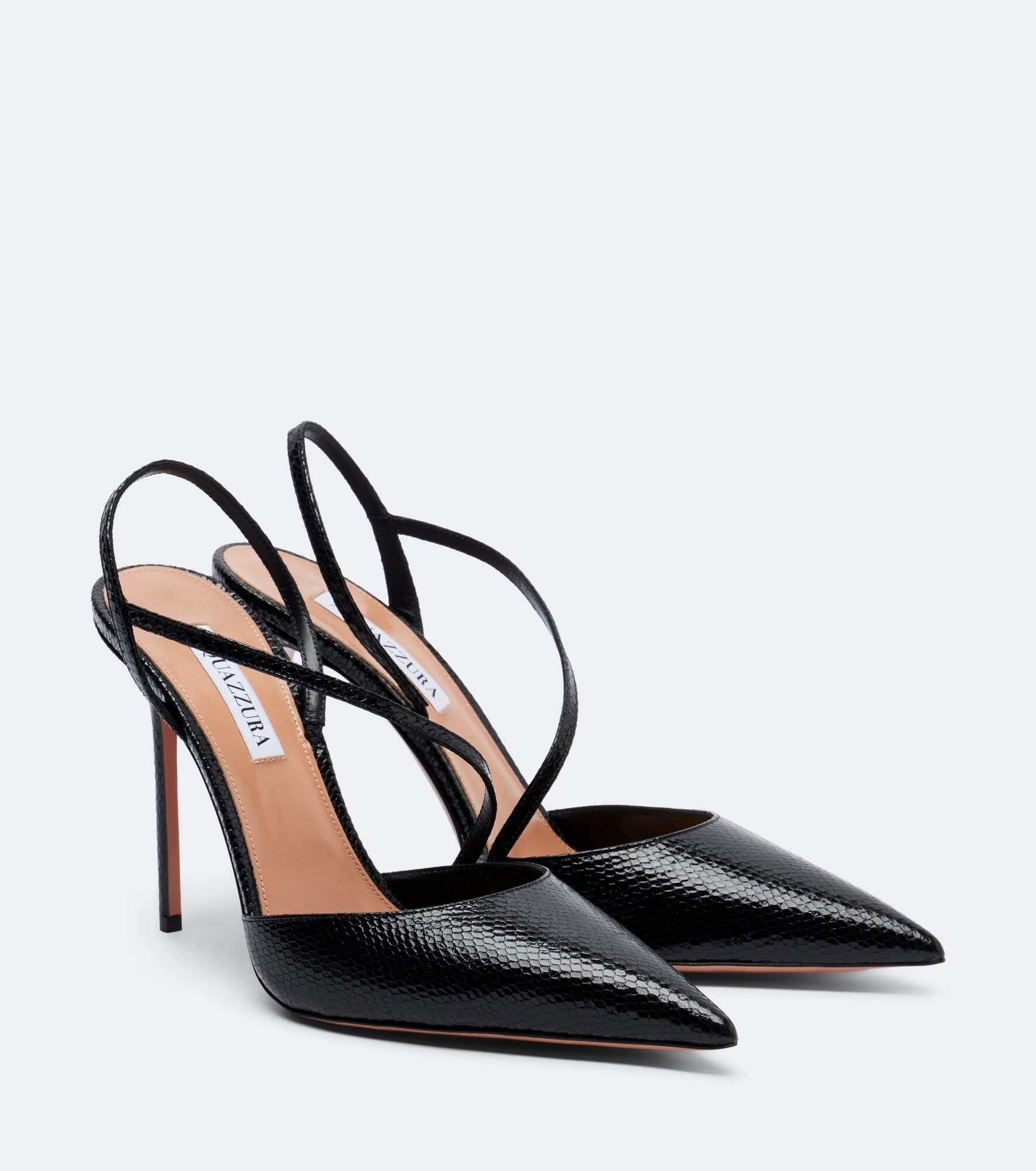 Dynasty snake-effect leather pumps - 1