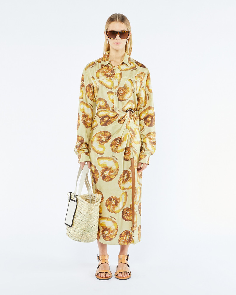 Nanushka MARLIS - Sarong midi skirt - Seashell sand outlook