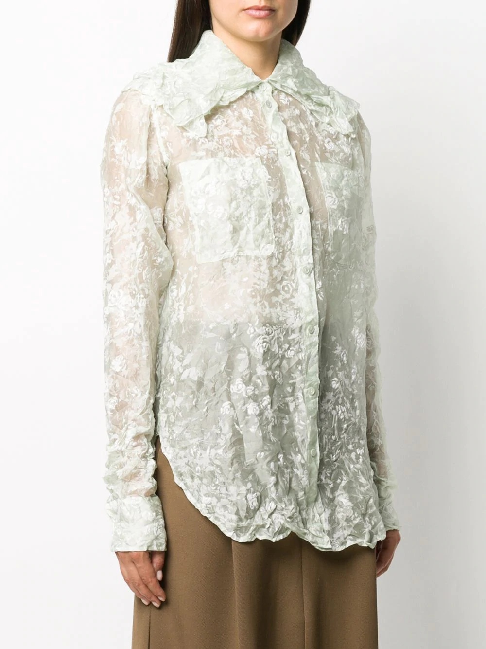 creased floral shirt - 3