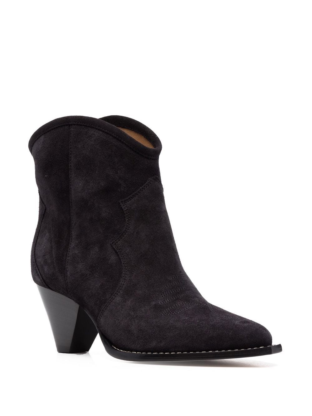 suede pointed-toe boots - 2