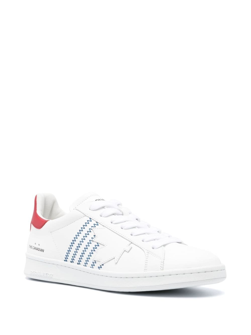 Boxer contrast-stitch leather sneakers - 2