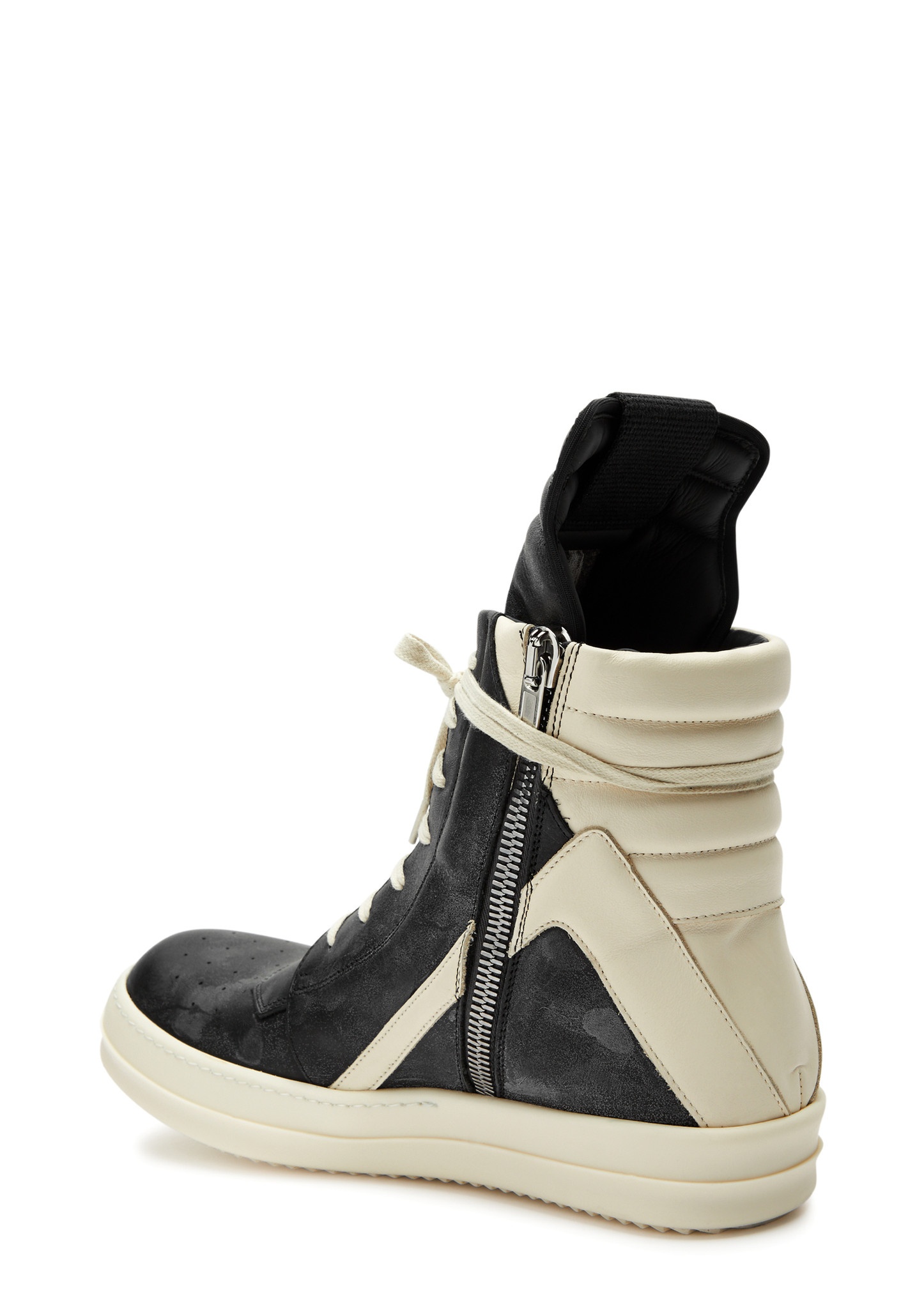 Geo Basket panelled leather hi-top sneakers - 2
