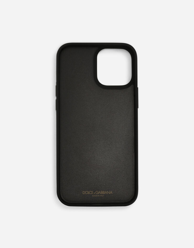 Dauphine calfskin iPhone 12 Pro Max cover with plate - 2