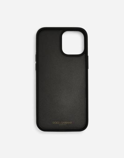 Dolce & Gabbana Dauphine calfskin iPhone 12 Pro Max cover with plate outlook