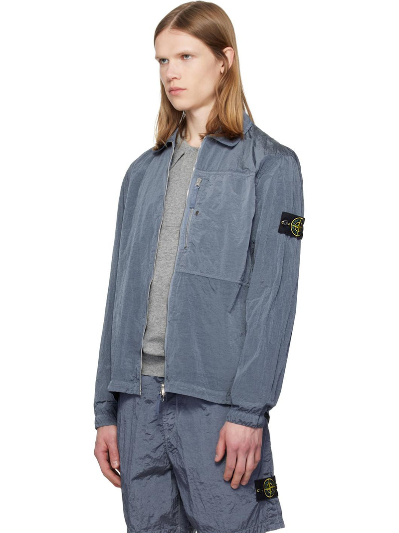 Stone Island Blue 1200038 Nylon Metal ECONYL Overshirt outlook