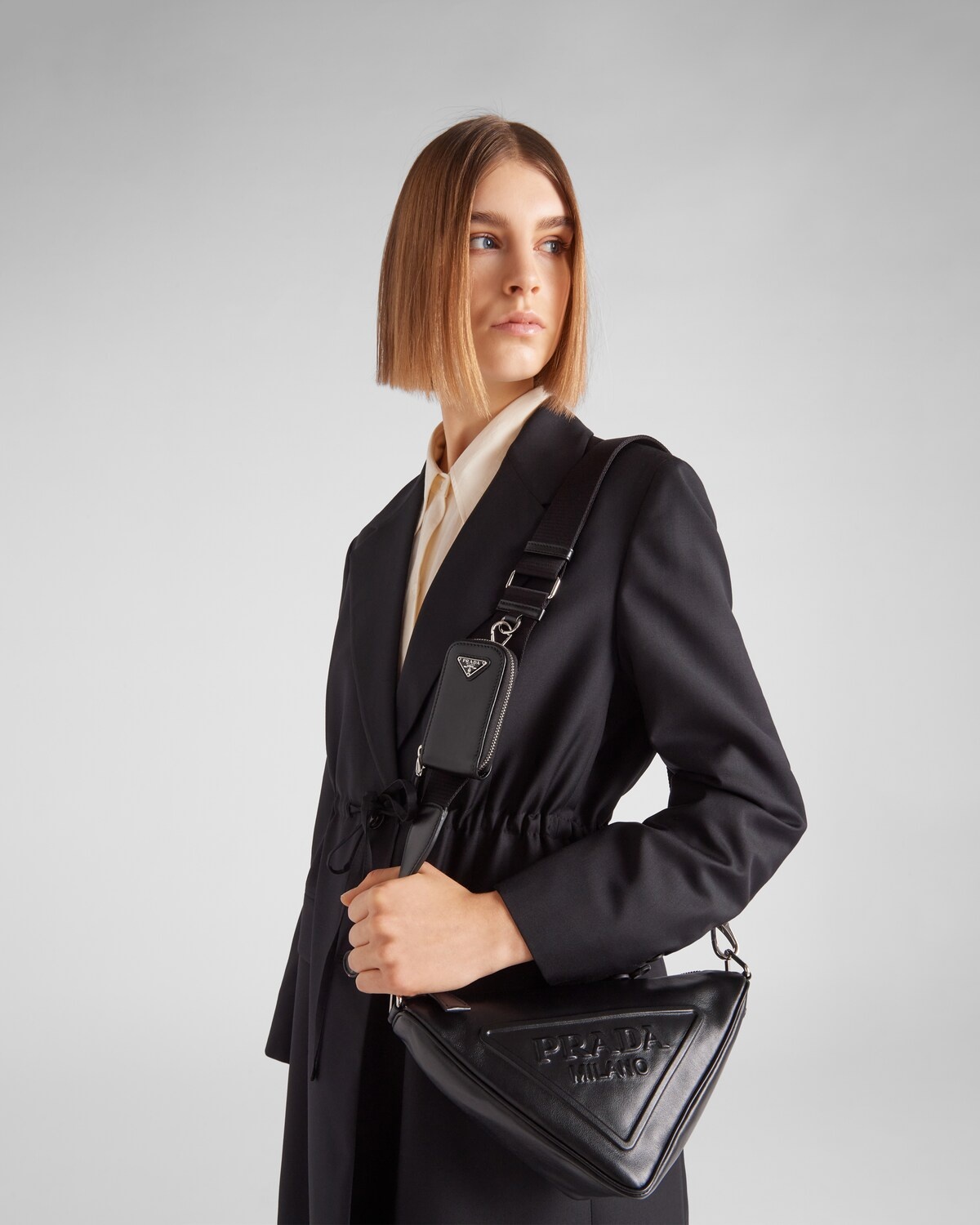 Leather Prada Triangle shoulder bag - 7