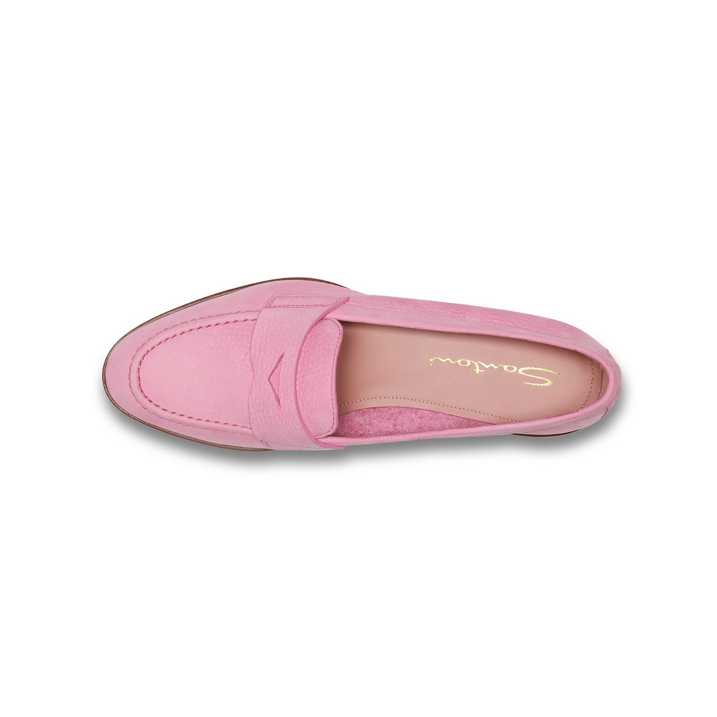 Women’s pink nubuck penny loafer - 5