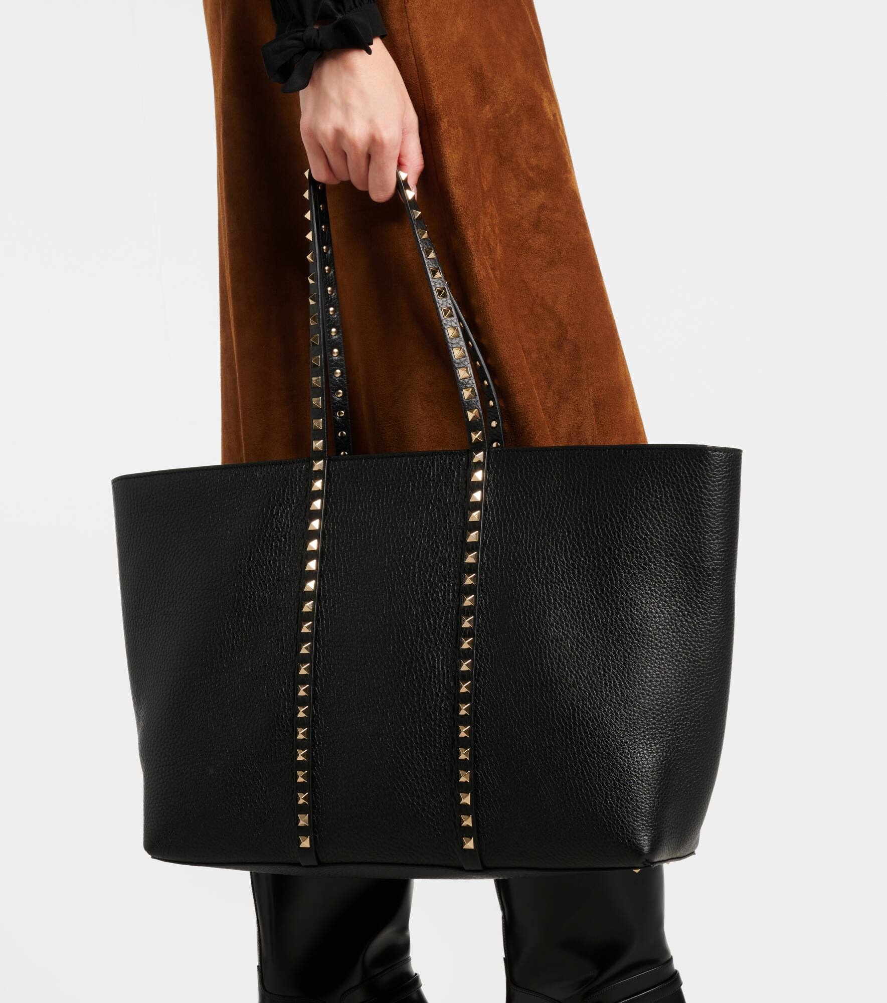 Rockstud leather tote bag - 2