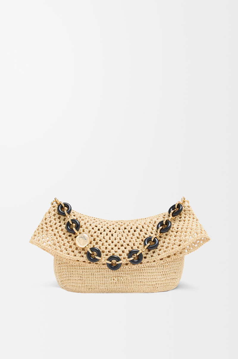 Medium Ola bag in raffia and calfskin 1