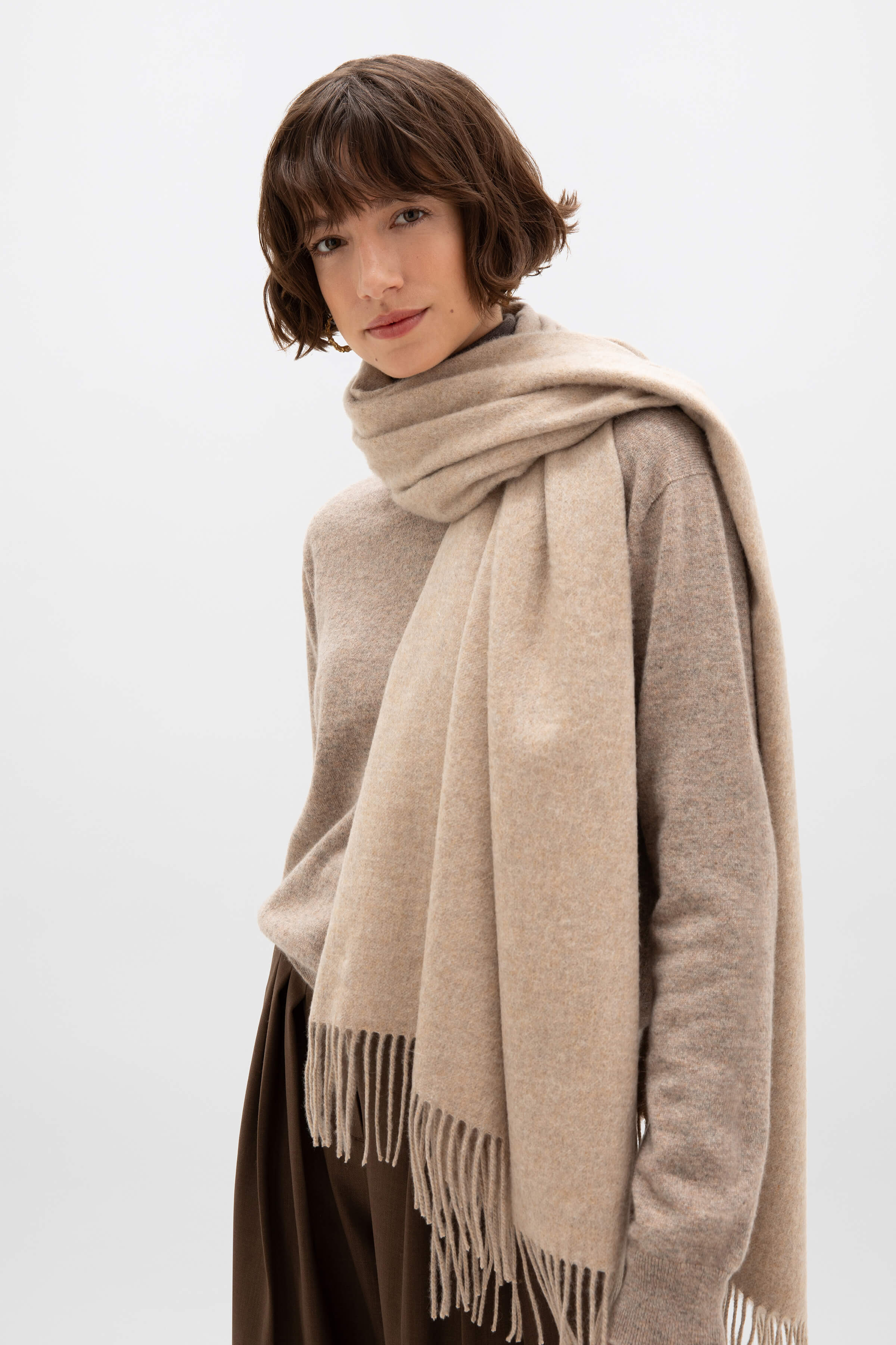 Oatmeal Cashmere Stole - 3