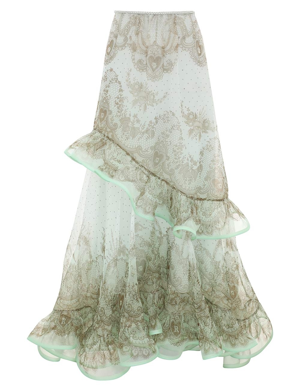 CRUSH FLUTTER MAXI SKIRT - 1