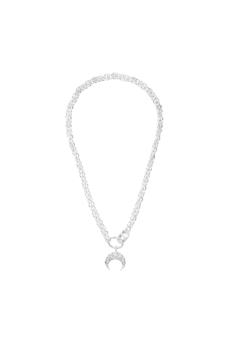 Recycled Pewter Moon Braided Chain 1