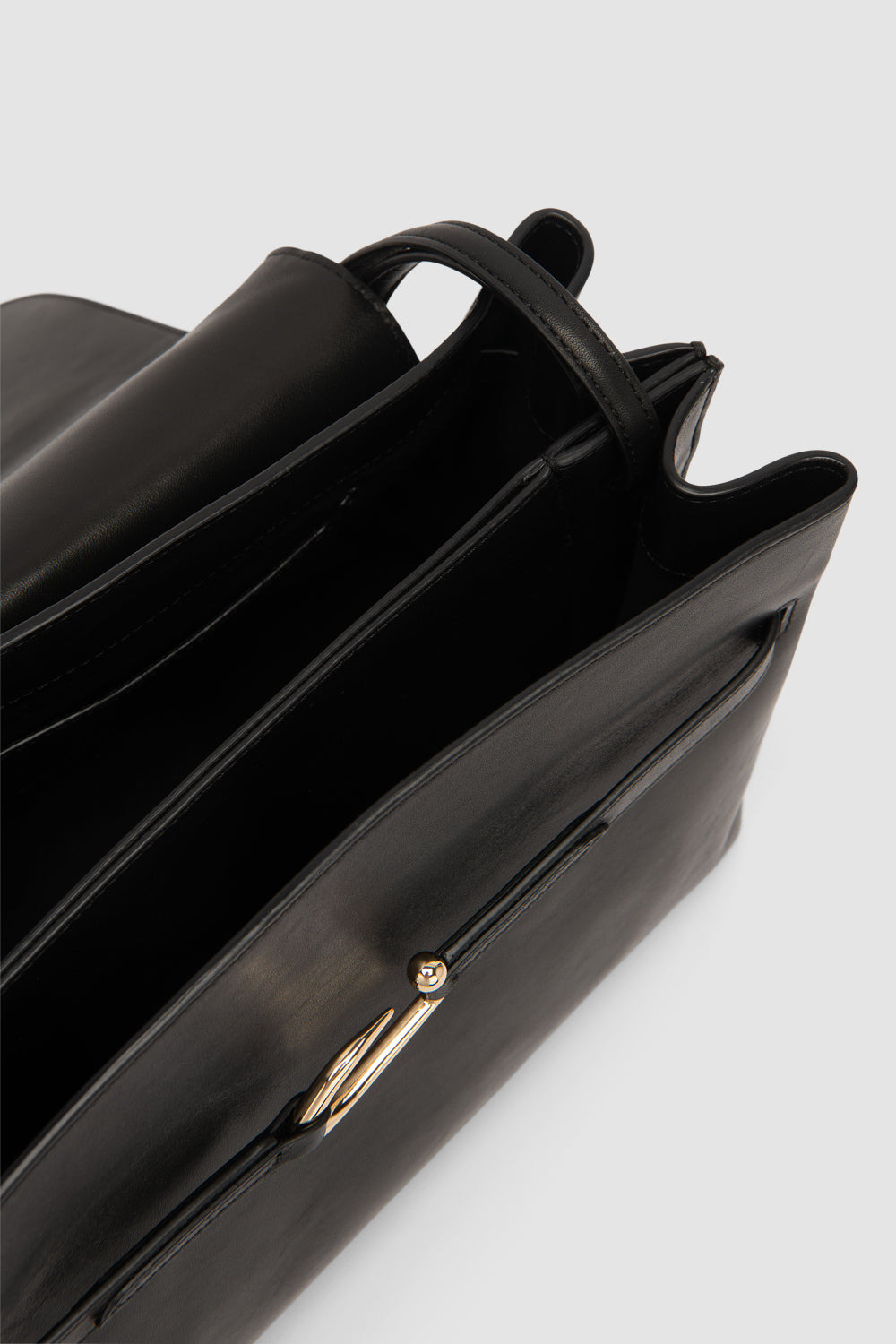 Cora Black Nappa Leather Shoulder Bag - 4