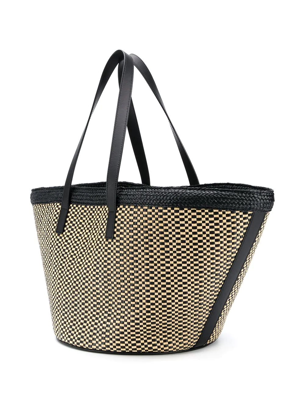 medium Panier woven tote bag - 3