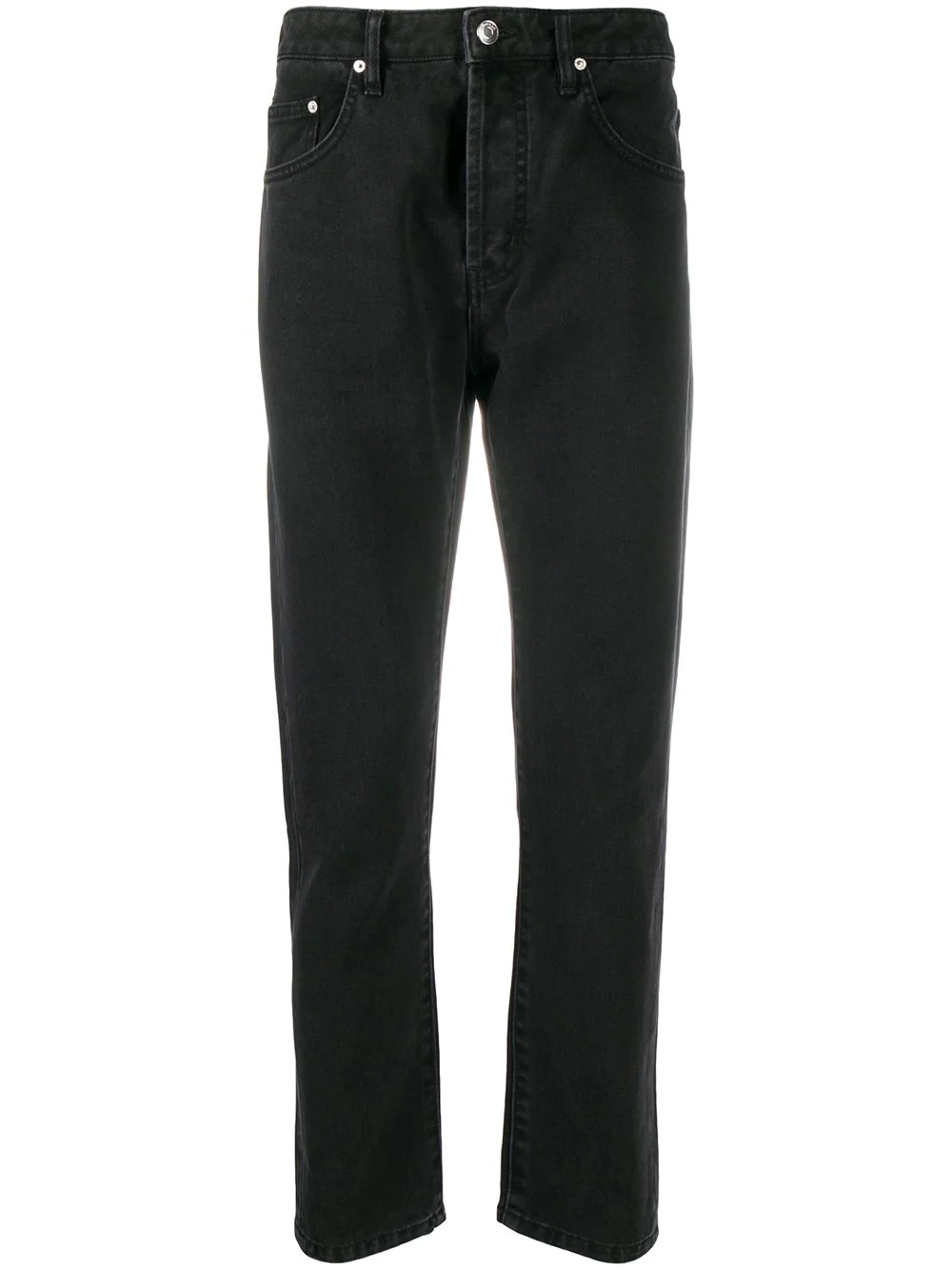 mid-rise straight-leg jeans - 1