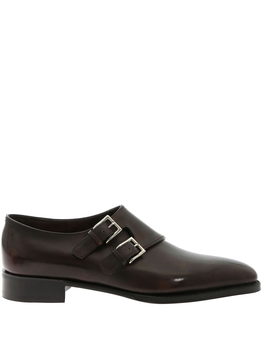 double-buckle monk shoes - 1