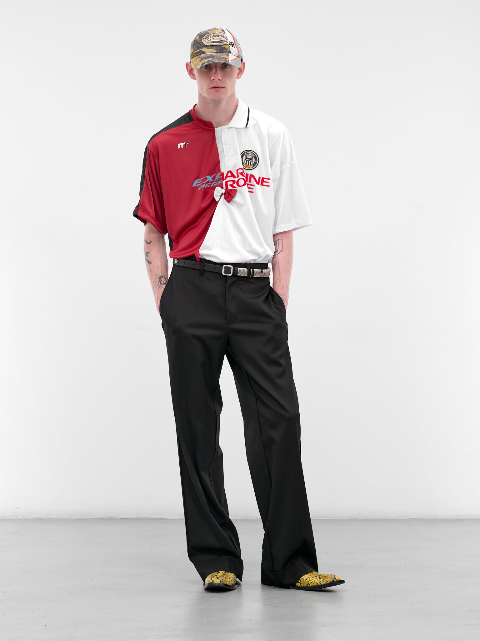 White Reconstructed Football Jersey - 6