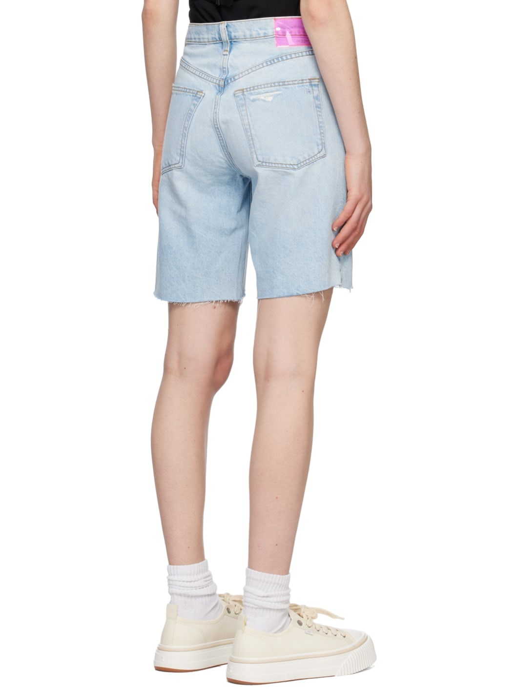 Blue Vintage Denim Shorts - 3
