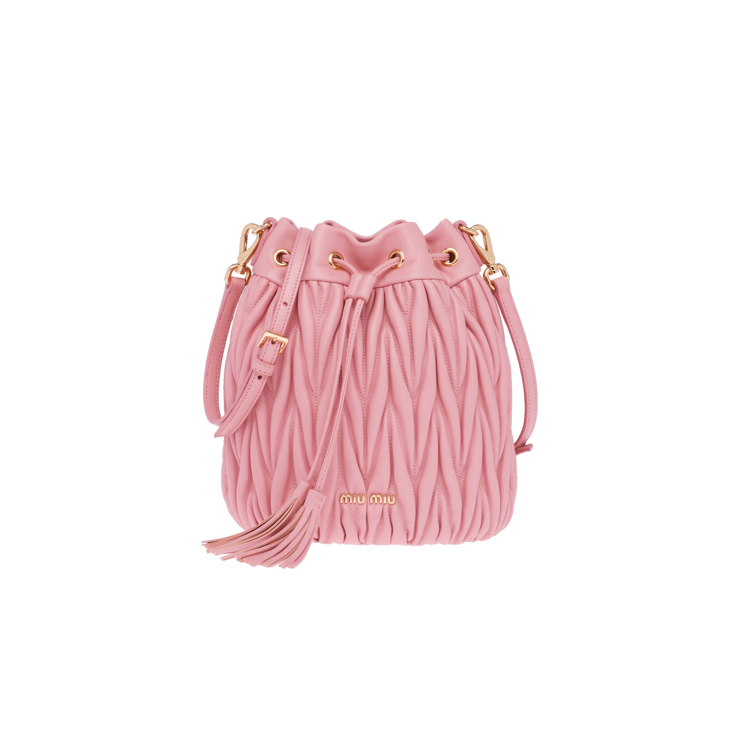 Matelassé nappa leather bucket bag - 1