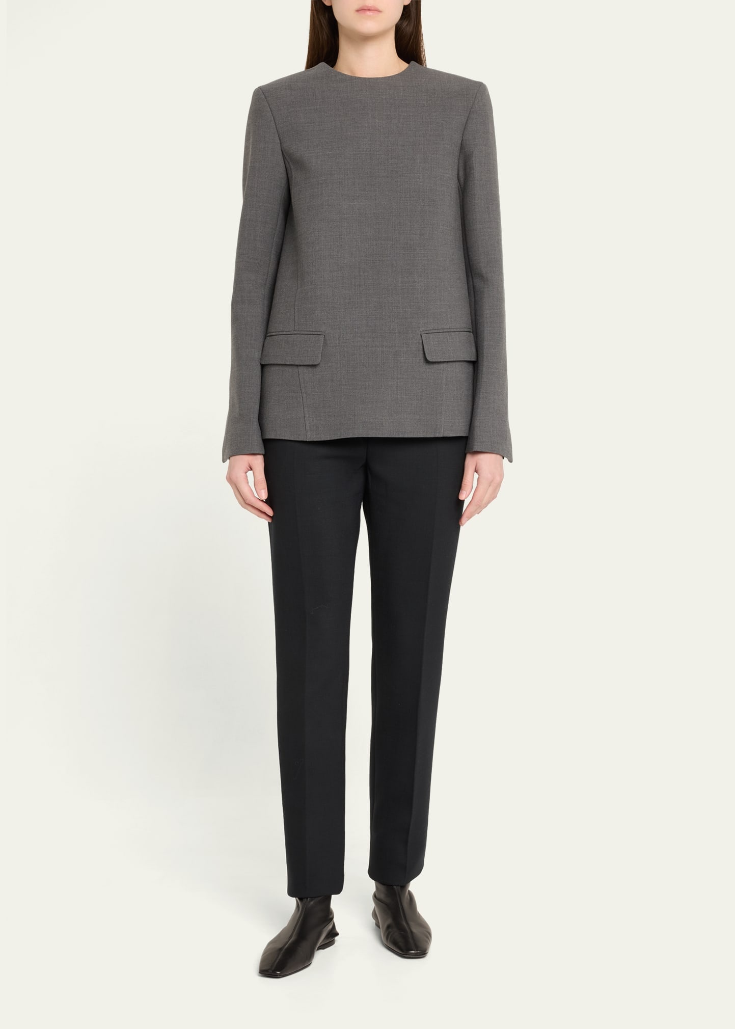 Pocket Long Sleeve Evening Top - 2