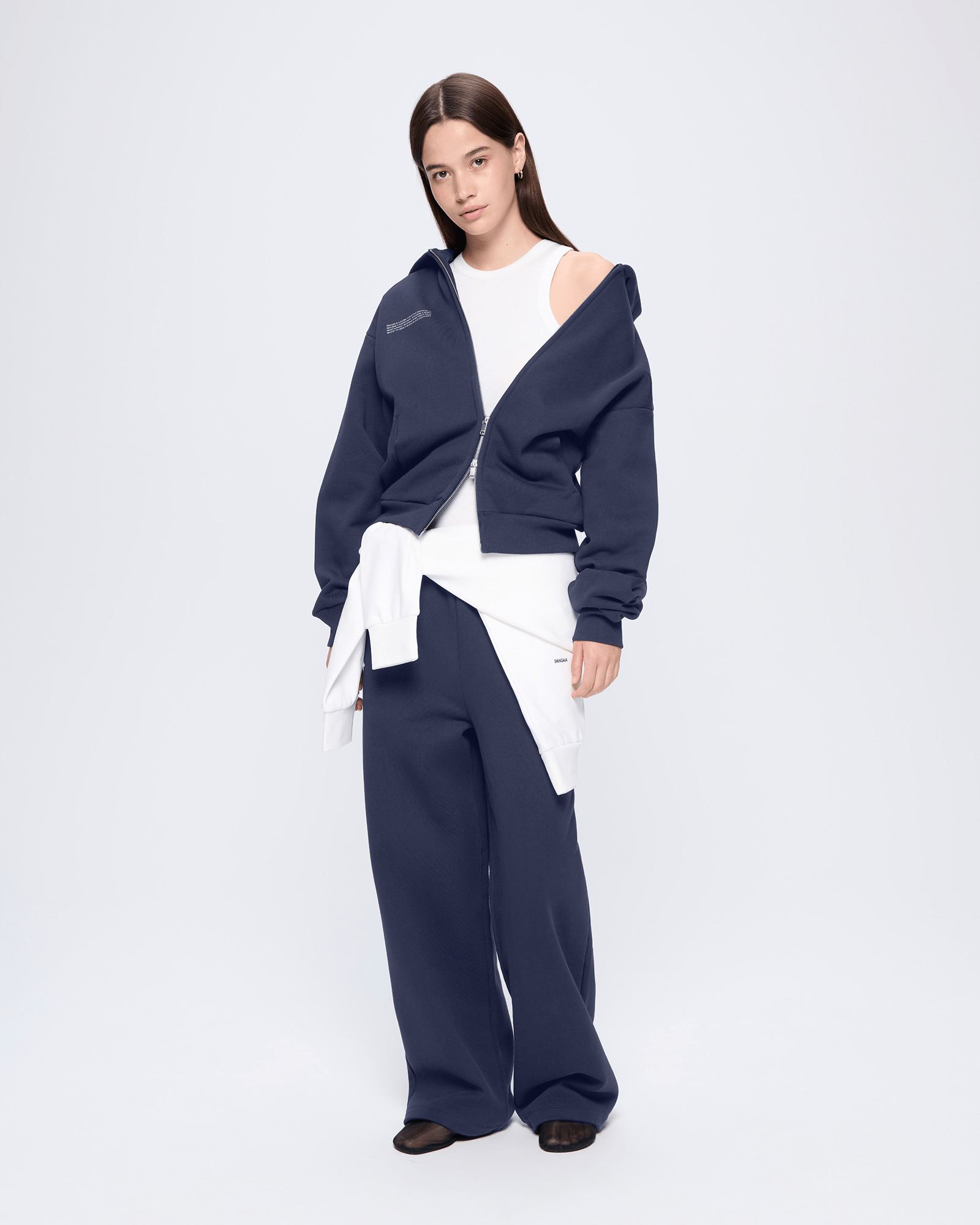 Womens 365 Heavyweight Straight Leg Track Pants - Navy - 2