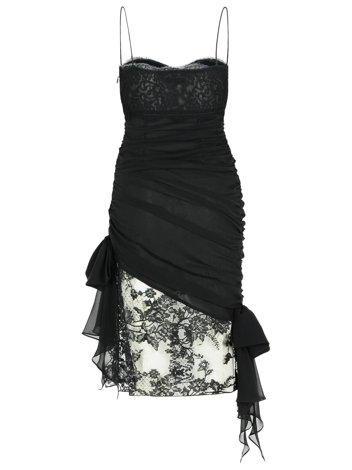 Alessandra Rich Black Silk Mini Dress Women - 3