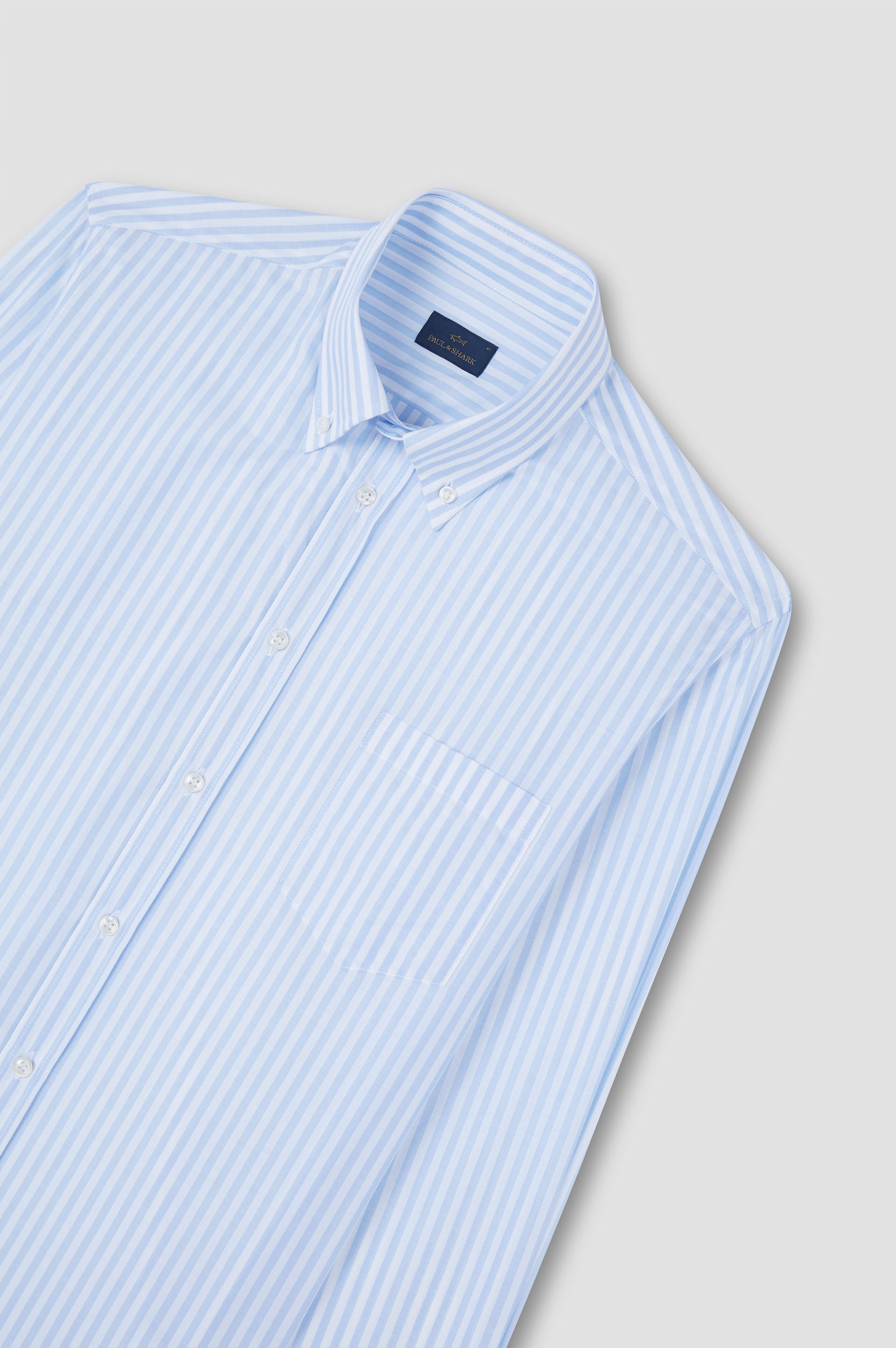 COTTON SHIRT WITH STRIPED PATTERN - 5
