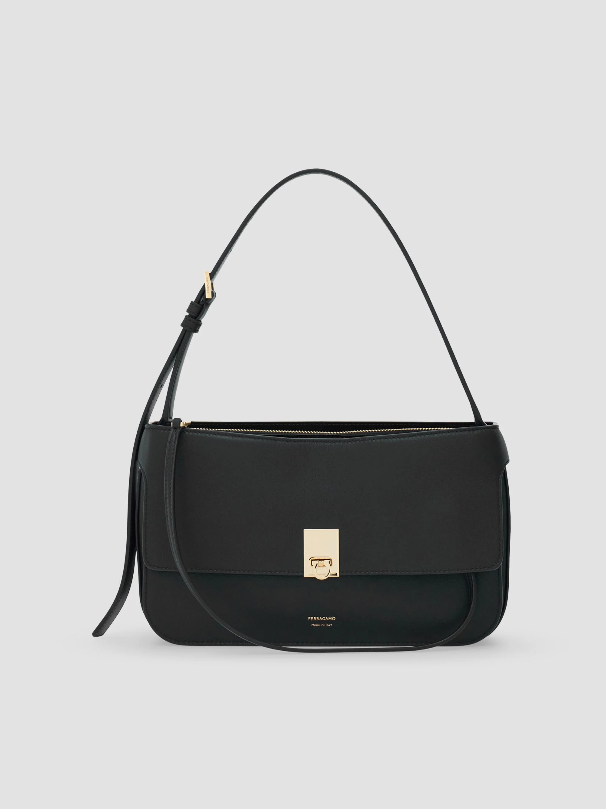 Women's Cara Extra-Small Leather Shoulder Bag - Black - 1
