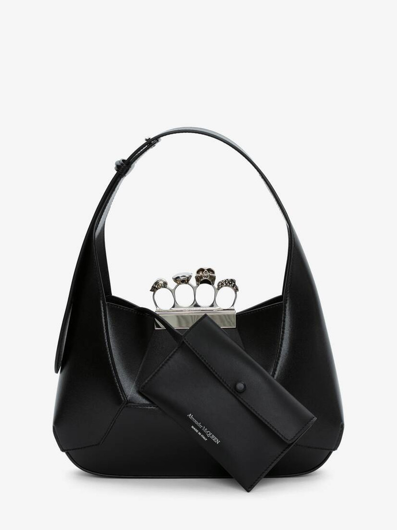 Women's The Jewelled Hobo Bag in Black 3