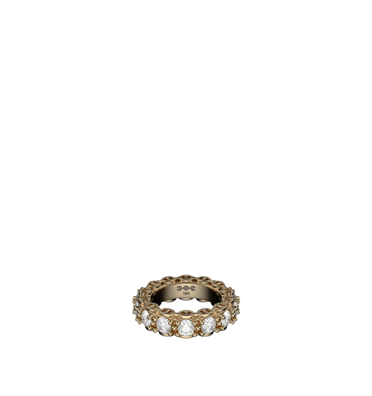 INFINITE DIAMOND PRONG ETERNITY BAND - 1