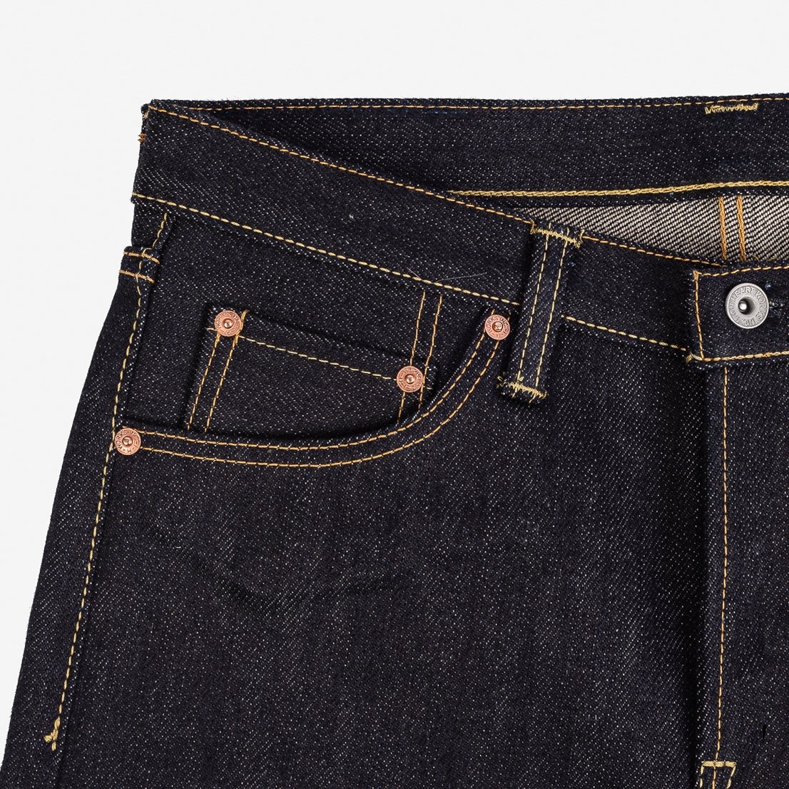 IH-666-XHS 25oz Selvedge Denim Slim Straight Cut Jeans - Indigo - 7