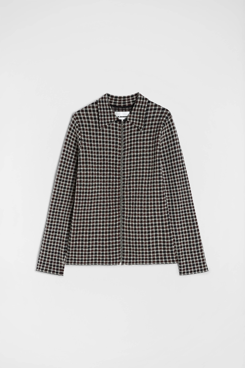 Wool Blend Zip-Up Shirt - 1