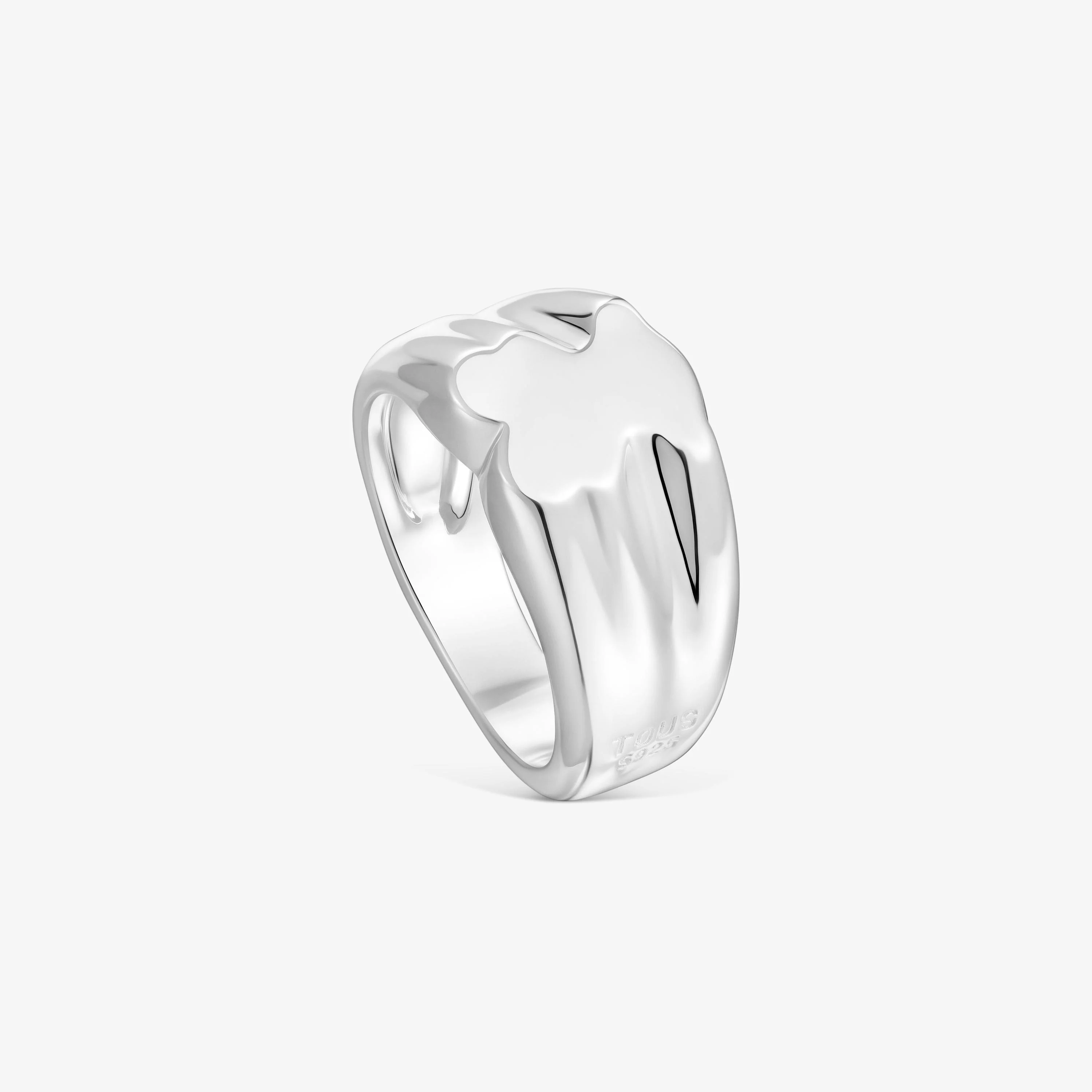 Silver bear 10 mm Signet ring Sweet Dolls - 1