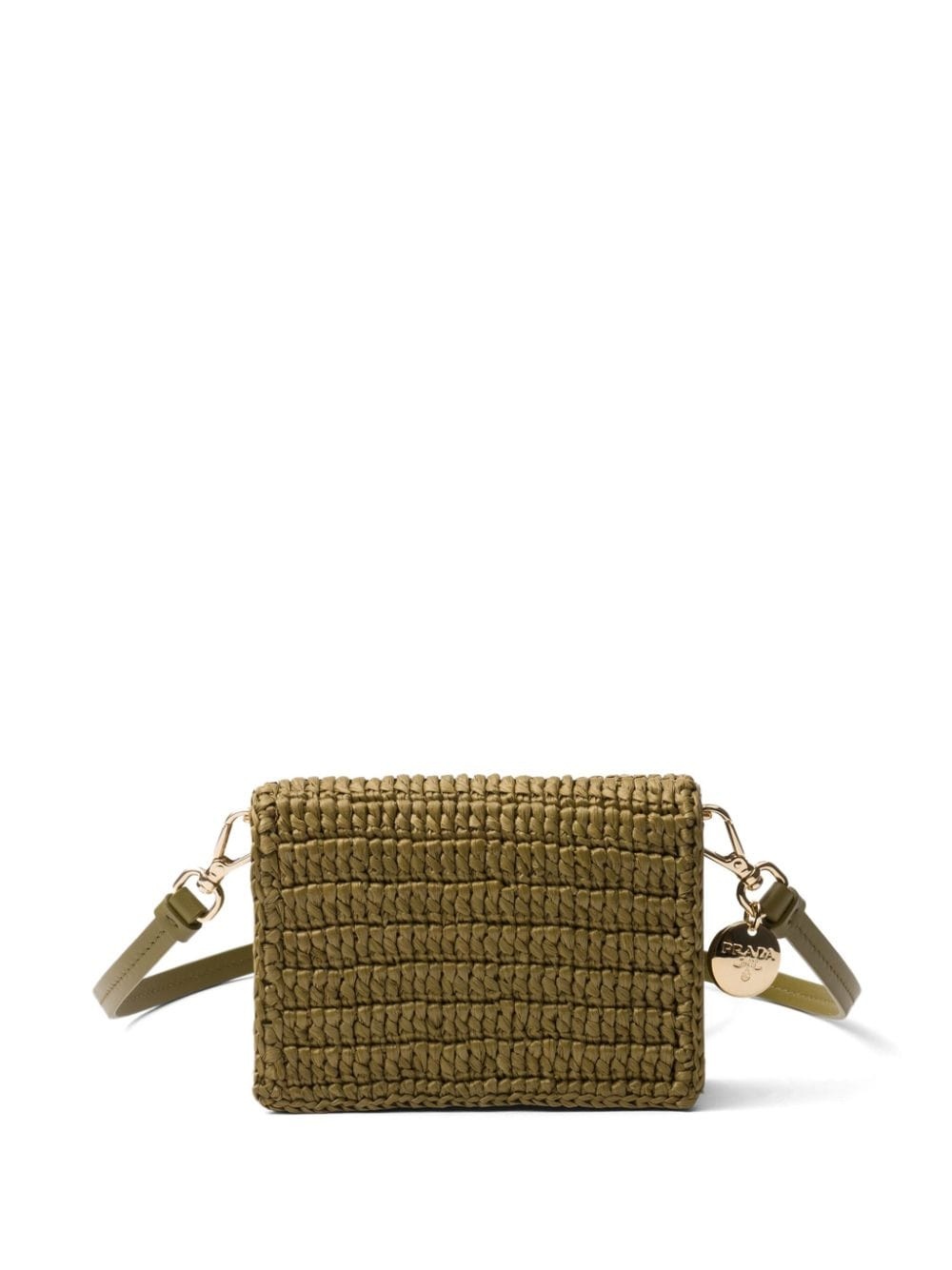 enamel triangle logo crochet purse - 2