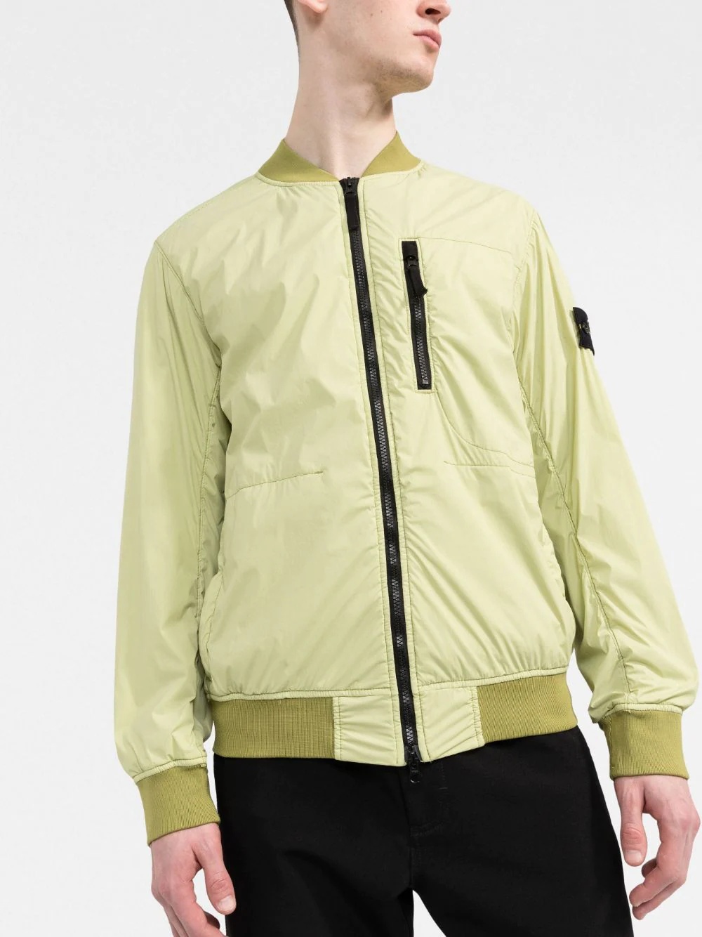 Compass-patch zip-up jacket - 3