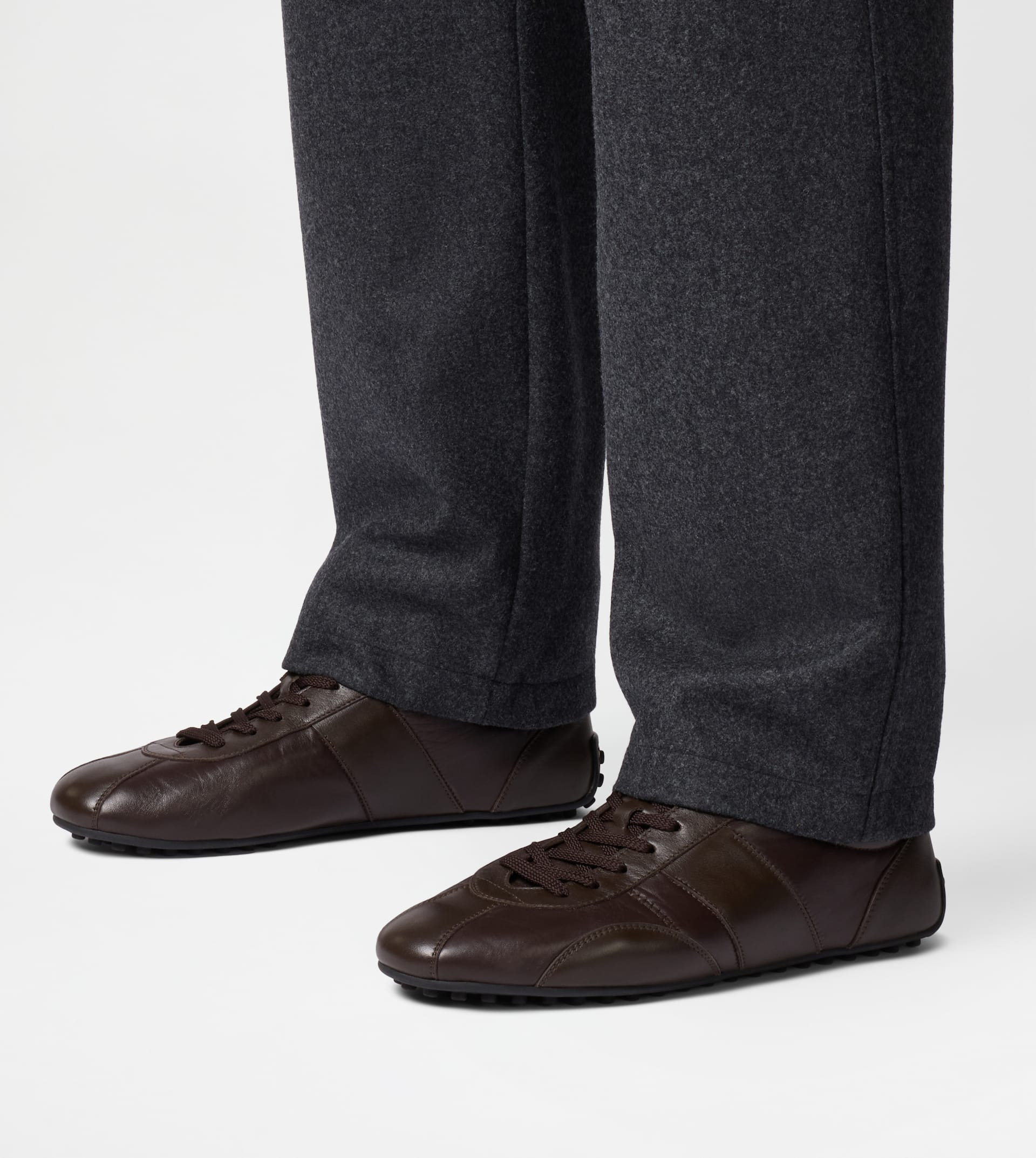TOD'S T-MARATHON SNEAKERS IN LEATHER - BROWN - 8
