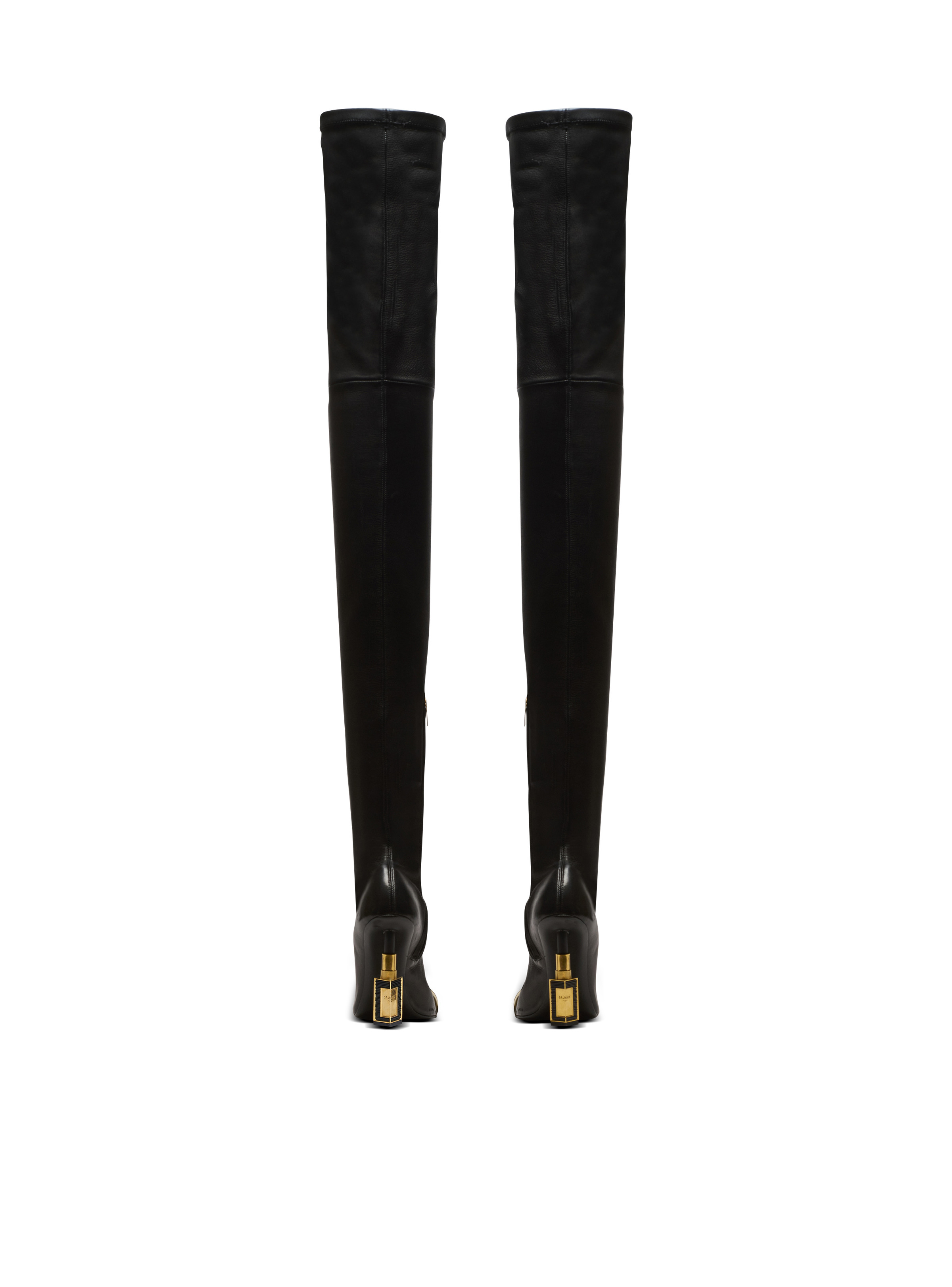 Lipstick lambskin thigh-high boots - 3