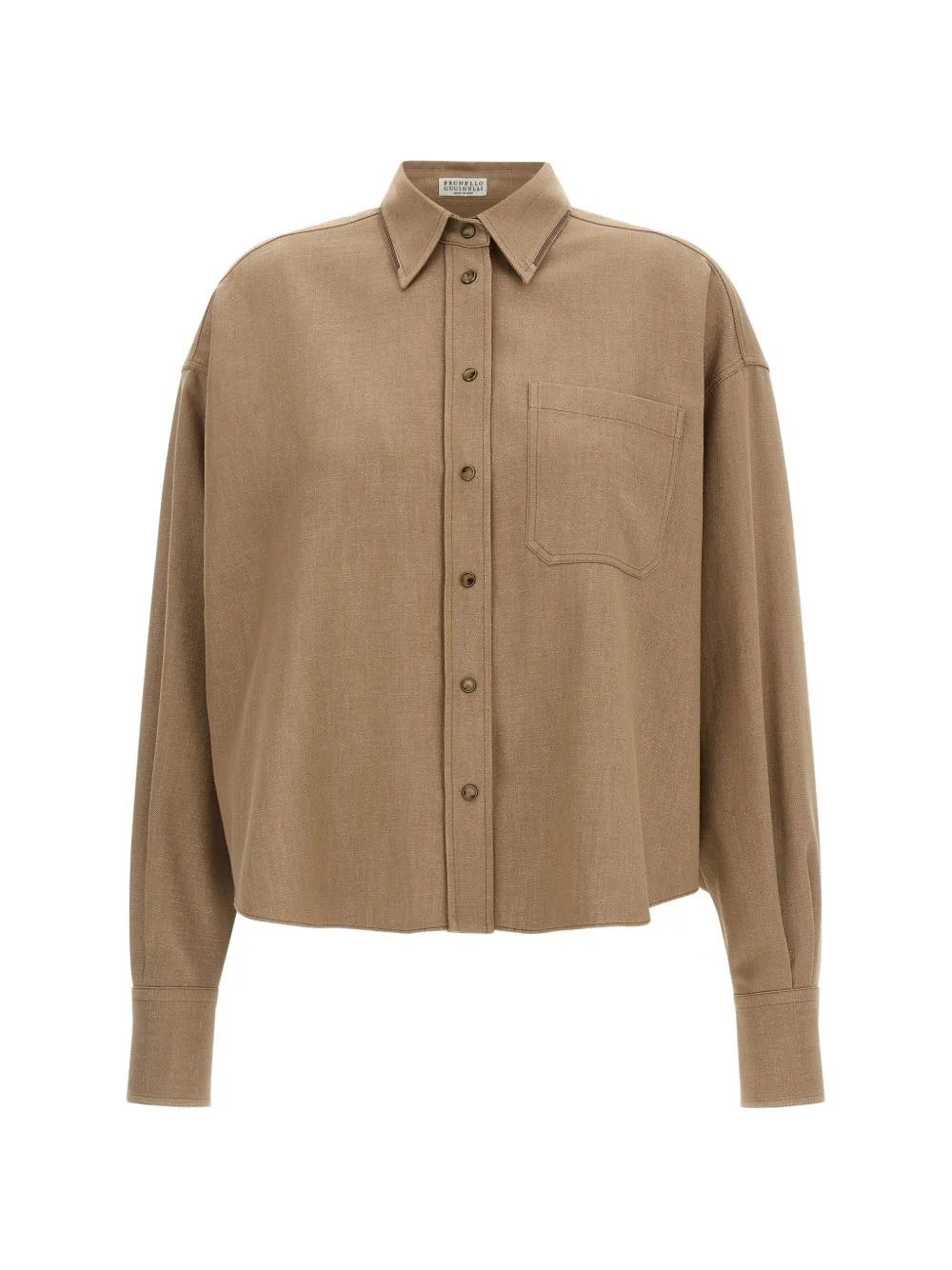 Monile-embellished shirt - 1