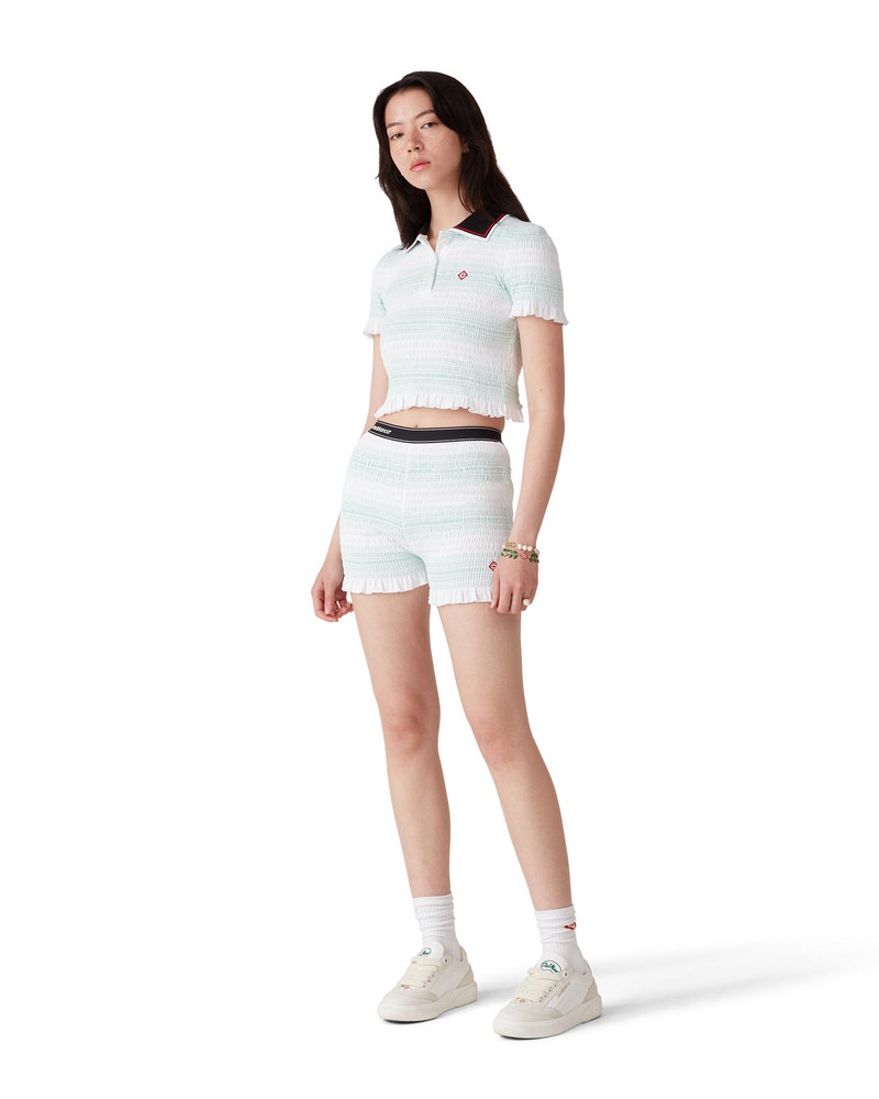 CASABLANCA Stripe Shirred Shorts outlook